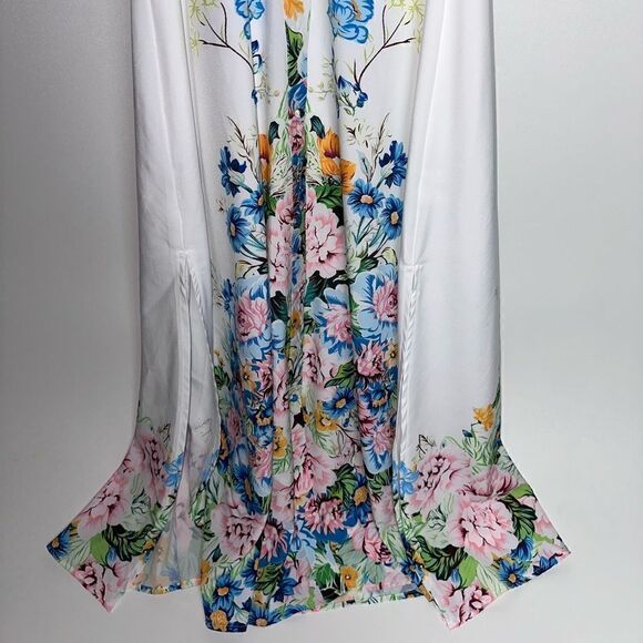 White Floral Maxi Dress - Picture 10 of 16